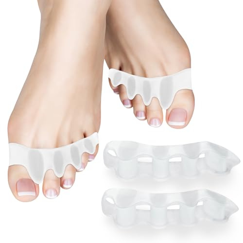 SUNFATT Gel Toe Separators [4 Pack] - Spacers for Overlapping Toes