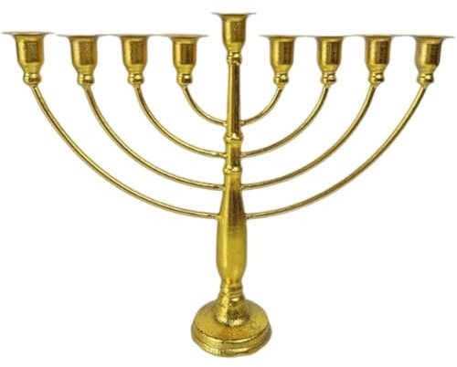 Ppmter Portacandele Menorah a 9 Rami, Portacandele Hanukkah, Menorah per Decorazioni Ebraiche di Chanukkah, Portacandele Hanukkah, Centrotavola di Gerusalemme