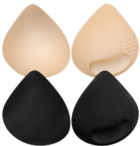 MOBUTOFU Imbottitura un Fit Confortevole 2 Paia Reggiseno in Cotone Inserti Push Up Rimovibili da Usare Costumi da Bagno e Altri Capi Femminili