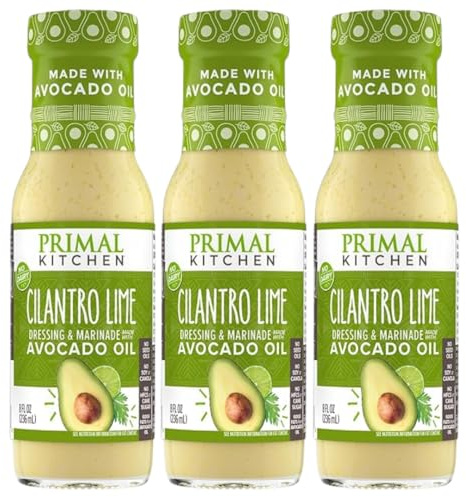 Primal Kitchen Cilantro Lime Avocado Salad Dressing – 8 oz | Made with Avocado Oil | Creamy, Dairy-Free Dressing for Salads, Bowls, Tacos & Marinades