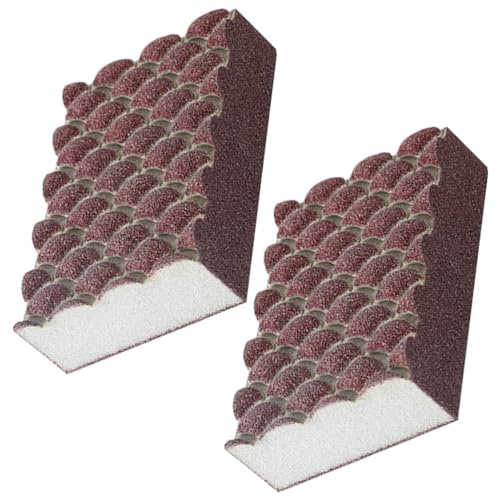 BIUDECO 2pcs Reusable Emery Sponge Wipes Multi-Function Household Scrub Sponges Compact Kitchen Dish Cleaning Tools for Wok and Cleaning Tasks