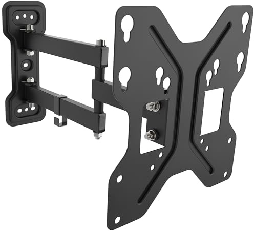 RICOO TV Wandhalterung Fernseher Halterung S3022 für 32-55 Zoll VESA 200 x 200 schwenkbare Fernsehhalterung Wand für Curved OLED Bildschirm Wandhalter neigbar bis 30 kg Schwenkarm universal