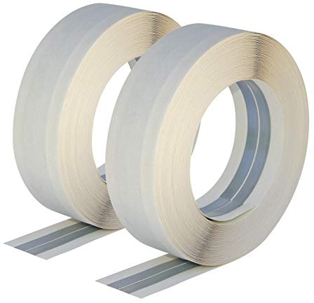 Semin Bande Armée Angle Placo 30 m – Renfort Angles Sortants Plaques de Plâtre – Papier & Acier – Finition Invisible – Bande à Joint Professionnelle - Lot de 2