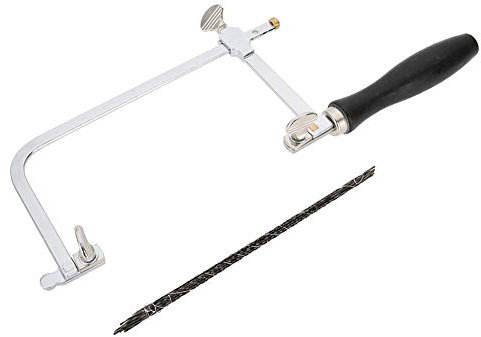 Sierra de sierra de en forma de U ajustable en forma de bricolaje herramientas de mano 12pcs espiral vio para el arte de la joyería (B)