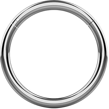 18 Gauge (1.0MM) - 10MM Diametro 316L Acciaio Chirurgico in Acciaio incernierato Anello nasale Gioielli da Piercing al setto