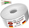 MAS-Premium Câble d'alimentation NYM-J pour pièces humides - De 5 à 100 m - Câble gainé NYM-J 4 x 1,5 mm² - Avec anneau pour pose fixe (30 m)