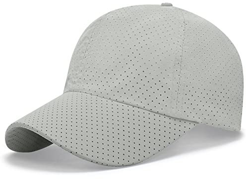 Kordear Mens Running Cap - Breathable Summer Sun Hat Baseball Cap for Men UK Grey