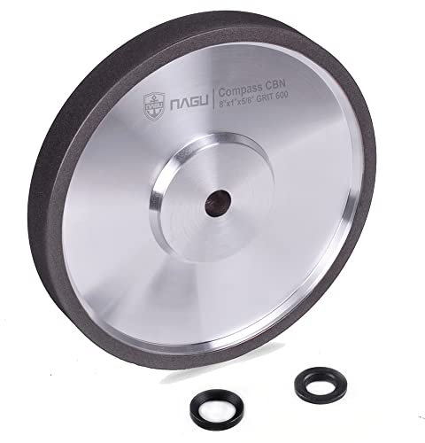 Compass CBN Grinding Wheels 20.3cmx2.54cmx1.58 GRIT 600 for Sharpening High Speed Steel of Woodturning Tools