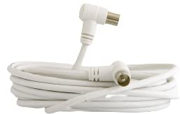 D-Home - Cavo coassiale angolato da 9,52 mm maschio/maschio da 10 metri - Connettori Splitters Spine Prese Adattatori coassiali per antenna TV