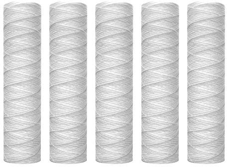 Lodokdre Cartucho de filtro de agua de sedimento de 5 micras 10 X 2,5 pulgadas para filtración de sedimentos en toda la casa, reemplazo universal para 10 pulgadas