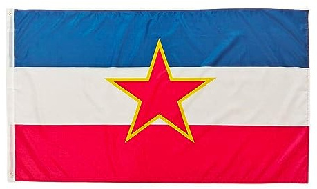 Bandera de Yugoslavia, bandera colores Yugoslavia, bandera 150cm x 90cm, bandera Yugoslavia 1946-1992