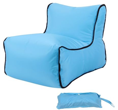 Pasdrucn Aufblasbarer Kinderstuhl, Portable Pocket Seat, Aufblasbares Sofa, Wasserdichtes Luftsofa Mit Aufbewahrungstasche, Luftsofa Camping Sofa Couch, Aufblasbare Liege Faltbar (Blau)