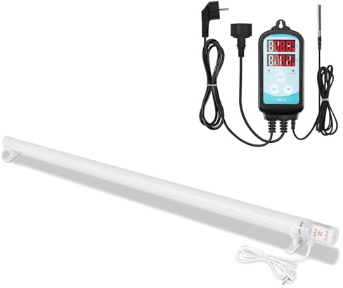 Sonnewelt Växthusvärmare 240 W med Greenhouse-termostat, elektrisk växthusvärmare med timerfunktion, programmerings- och cykelfunktion, perfekt för skåp och växthus