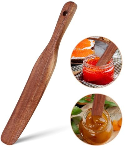 Wooden Skinny Spurtle, 11” Bread Mixing Stirring Stick Spatula for Sourdough Starter, Wood Dough Whisk Flat Kitchen Spreading Cooking Tool Scraper Jar Spatula for Starter Baking Sour dough Gift