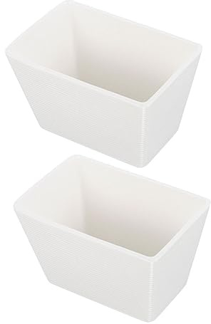 MAGICLULU Porta Bolsitas de Té de Cerámica Color Claro 2 Piezas Superficie Lisa para Almacenar y Organizar en Cocina Moderna