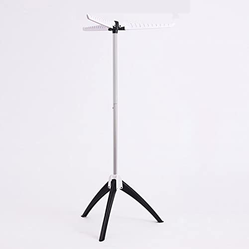 Foldable Tri-pod Clothes Drying Rack Adjustable Laundry Drying Racks Rotary Garment Hangers with Windproof Hooks for Outdoor and Indoor
