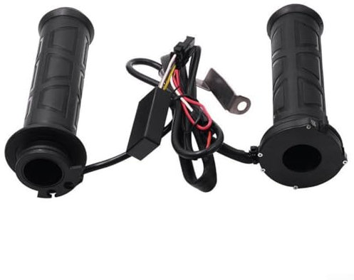 Zilimontt Empuñaduras calefactadas para motocicleta, empuñaduras calefactadas ajustables, empuñaduras calentadas para motocicleta de 12 V 7/8 pulgadas, kit de motocicleta y scooter ATV