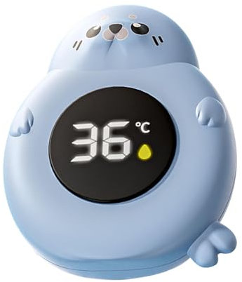 Luckxing Badethermometer Baby, Digitales Wasserthermometer mit LED-Warnleuchte und Temperaturwarnfunktion für Kleinkinder, Badewannen und Pools