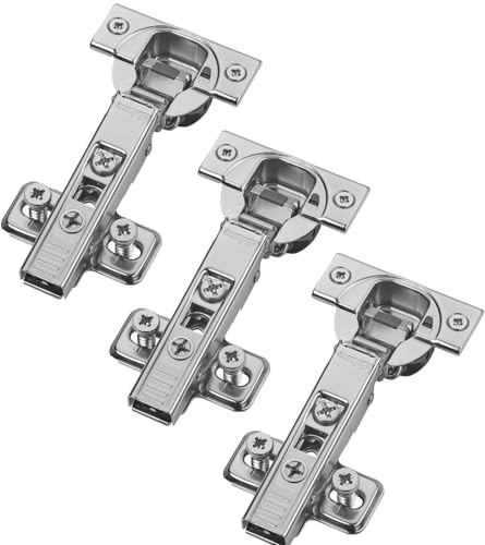 3er Set BLUM Topfband Eckanschlag 71B3580 110° | mit Schließautomatik inkl. Montageplatte 173L8100 und Systemschrauben