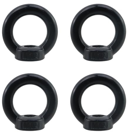 Antrader 4pcs 304 Stainless Steel Ring Shape M12 Lifting Eye Threaded Nut