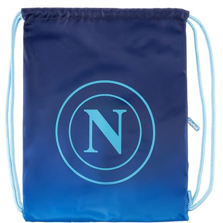 Colourbook - Sacca Coulisse Napoli, Tasca Laterale Con Puller in Gomma, Cordino Regolabile, Dimensioni 35x45cm (Dark Blue)