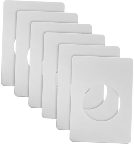 Hoement 6 piezas Placas Cubre Cerradura Acero Inoxidable Refuerzo para Puertas con Pomos Reparación Profesional de Orificios y Cerraduras Resistente y Fácil de Limpiar Uso Madera y Metal