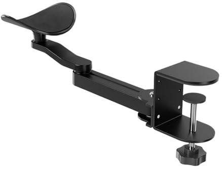 Extension D'accoudoir De Chaise – Hauteur Réglable Sur 3 Niveaux, Support De Bureau À Pince, Berceau Pivotant À 360 Degrés | Bureau À Domicile Poste De Travail Dactylographie Tâches Informatiques Stud