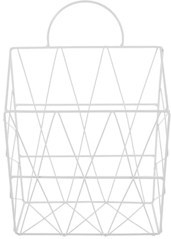 SAFIGLE Estante de Pared de Hierro Blanco Asa Soporte Organizador de Libros y Revistero Decorativo para Hogar y Oficina Estante Ligero para Almacenamiento de Periódicos y Revistas