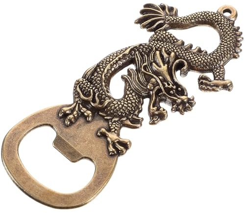 HOMSFOU Apribottiglie Drago in Ottone Manuale, Apriscatole per Uso Domestico e Bar, Accessorio Vintage per Birra e Bottiglie a Gas