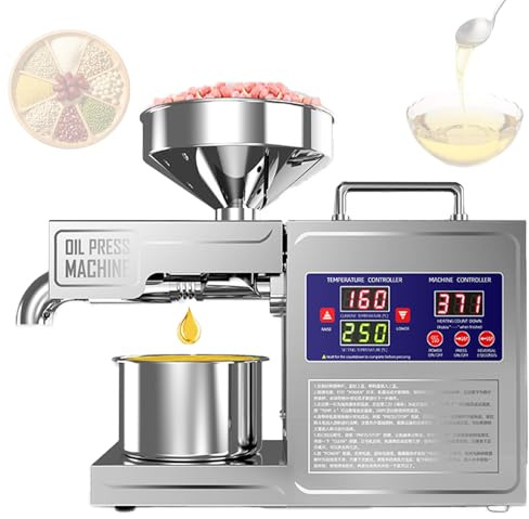Máquina de prensa de aceite, máquina eléctrica automática de aceite para el hogar, prensa fría y caliente para aguacate, coco, linaza, maní, ricino, canola, sésamo