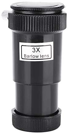 BSTiltion 3 x Barlow lins lätt plast för astronomiskt teleskop okular dubbel förstoring 0,96 tum lins för bred vy