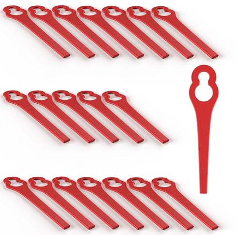 gartenteile 20 Kunststoffmesser/Ersatzmesser/Schneidplättchen/Messer passend für Akku Rasentrimmer Gardenline GLART 18 Li von ALDI/Hofer