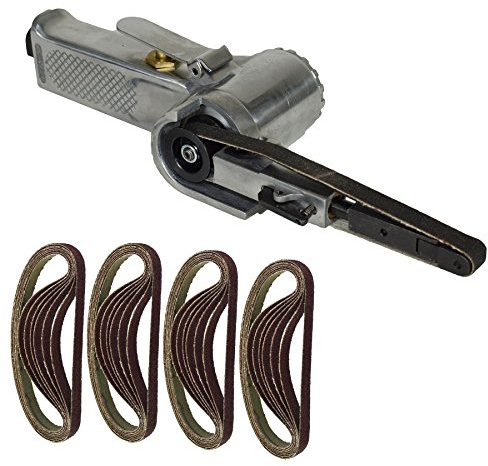 10mm 330 x 10mm Wide Air Finger Belt Sander Power File Detail Sanding + 25 Belts