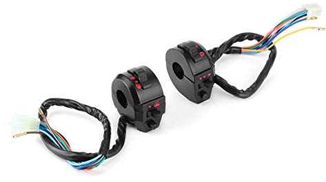 EBTOOLS Für Motorrad Lenkerschalter 22Mm - Motorrad Lenker Hupe Fern-/Abblendlicht Blinkerschalter Bedienung Links Rechts