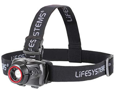 Lifesystems Intensity 500 Lumen Pro Linterna de cabeza, recargable o batería AAA, ideal para camping, pesca, ciclismo
