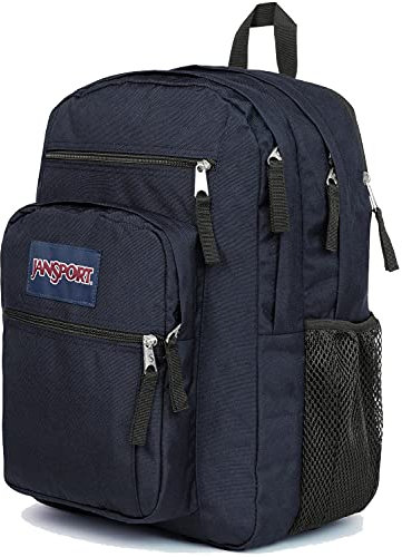 JANSPORT BIG STUDENT Large Backpack, 15 inch laptop compartment, Navy (Blue)