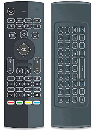 MX3 MX3-L Backlit Air Mouse T3 Smart Voice Remote Control 2.4G RF Wireless Keyboard Suitable for X96 mini KM9 A95X H96 MAX Suitable for Android TV Box,EN backlit no mic