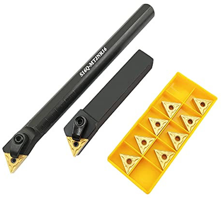 5/8 Tornio Excircle carburo supporto utensile per tornitura MTJNR1616H16 + tornio in barra di alesatura interna S16Q-MTJNR16 + inserti di tornitura in carburo indicizzabile TNMG331(TNMG160404)