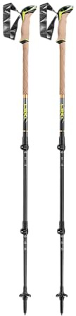 LEKI Sherpa Poles, Dark Anthracite-Copper-Neon, 110-145 cm
