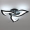 Plafonnier Led Moderne, 36W 2900LM Luminaire Plafonnier Led Noir, Créatif Pétales Design Lampe de Plafond en Acrylique pour Chambre, Salon, Salle à Manger, Cuisine, Couloir, Blanc Froid, 6500K