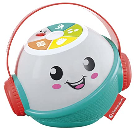 Baby Clementoni - Dixi Musica e Parole, Smart Speaker, Gioco Prima Infanzia Bambini 9-36 Mesi, Centro attività per Imparare Le Prime Parole e Sviluppare Ascolto e Ritmo, con Luci e Microfono, 17735