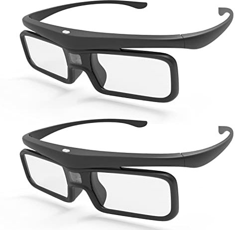 AWOL VISION DLP Link 3D Glasses, Rechargeable Active Shutter Eyewear compatiable with AWOL VISION LTV-2500, LTV-3500, Vanish TV & Other DLP-Link 3D projectors
