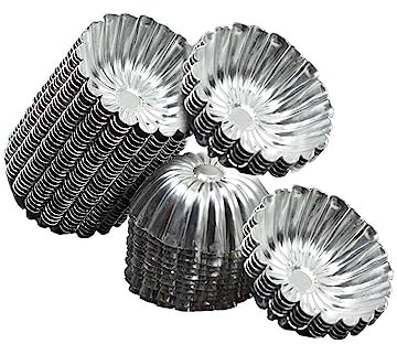 Leadigol 25PCS Mini Tart/Pie Pans, Reusable Tartlet Cupcake Baking Mold, Cookie Pudding Pie Mould, Cupcake Cake Muffin Mold, Non-stick Bakin Muffin Cups(Small Size)