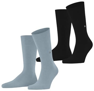 Burlington Herren Socken Everyday Multipack M So Baumwolle einfarbig 2 Paar, Blau Fresco 6444, 40-46