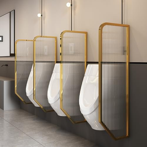 Urinal Sichtschutz - Premium Hartglasscheibe mit Edelstahlrahmen für öffentliche Gesundheit und Privatsphäre