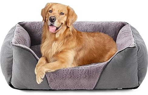 JOEJOY Dog Beds Large 76x61x23cm, Large Dog Bed Pet Sofa Bed with Breathable Rabbit-Velvet, Machine Washable Pet Beds for Border Collie/Golden Retriever