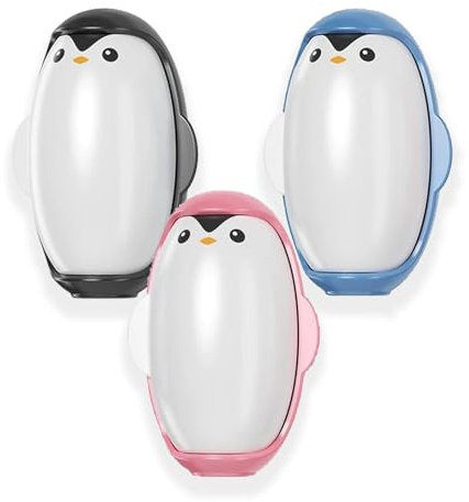 KBCYRT 3 Pcs Lint Roller, Reusable Lint Roller, Pet Hair and Dust on Sofa Cleaning, Clothes Ball Remover,Super Sticky Lint Roller Ball,Durable & Easy to Use with Appearance Penguin Design