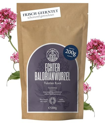 Tisana alla radice di valeriana Monte Nativo (200 g) - Tisana alla valeriana delicatamente essiccata, aromatica e saporita - 100% pura e naturale - Senza additivi (Valeriana officinalis)