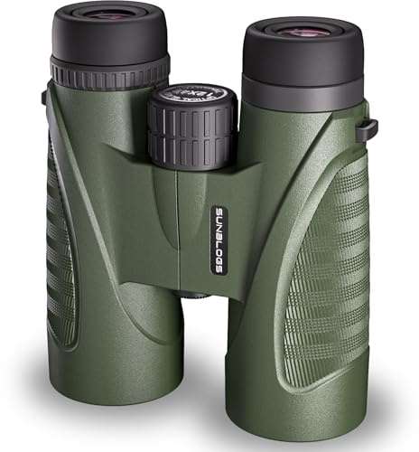 12 x 42 HD-Fernglas für Erwachsene, superhelles BAK4-Prisma, leistungsstarkes, wasserdichtes Fernglas mit schwacher Lichtsicht, für Vogelbeobachtung, Outdoor, Jagd, Reisen, Wandern, Sport