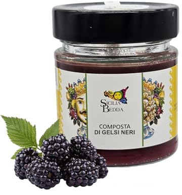 Sicilia Bedda - Composta Marmellata Siciliana Gr. 200 - Prodotto Tipico Siciliano (Gelsi Neri)